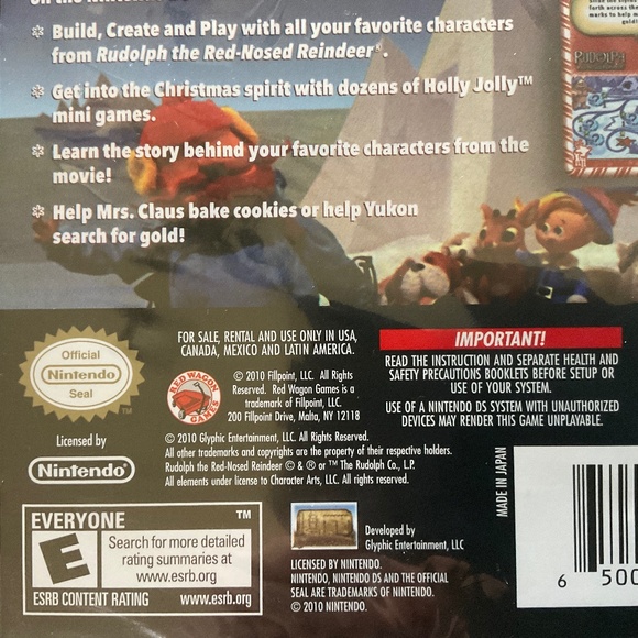 Nintendo DS Rudolph the Red Nosed Reindeer Game 2010 Sealed Brand New - Picture 5 of 6